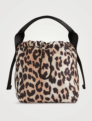 Basket Bag In Leopard Print