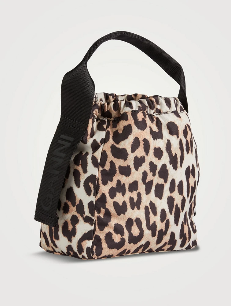 Basket Bag In Leopard Print