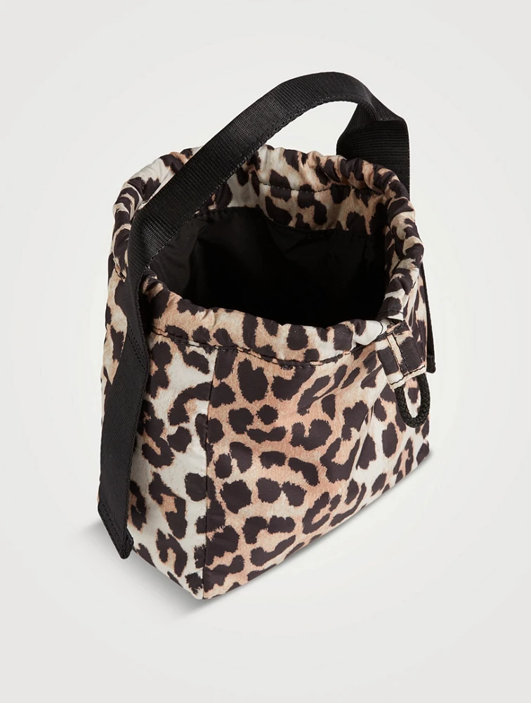 Basket Bag In Leopard Print