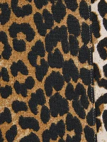 XXL Canvas Tote Bag In Leopard Print