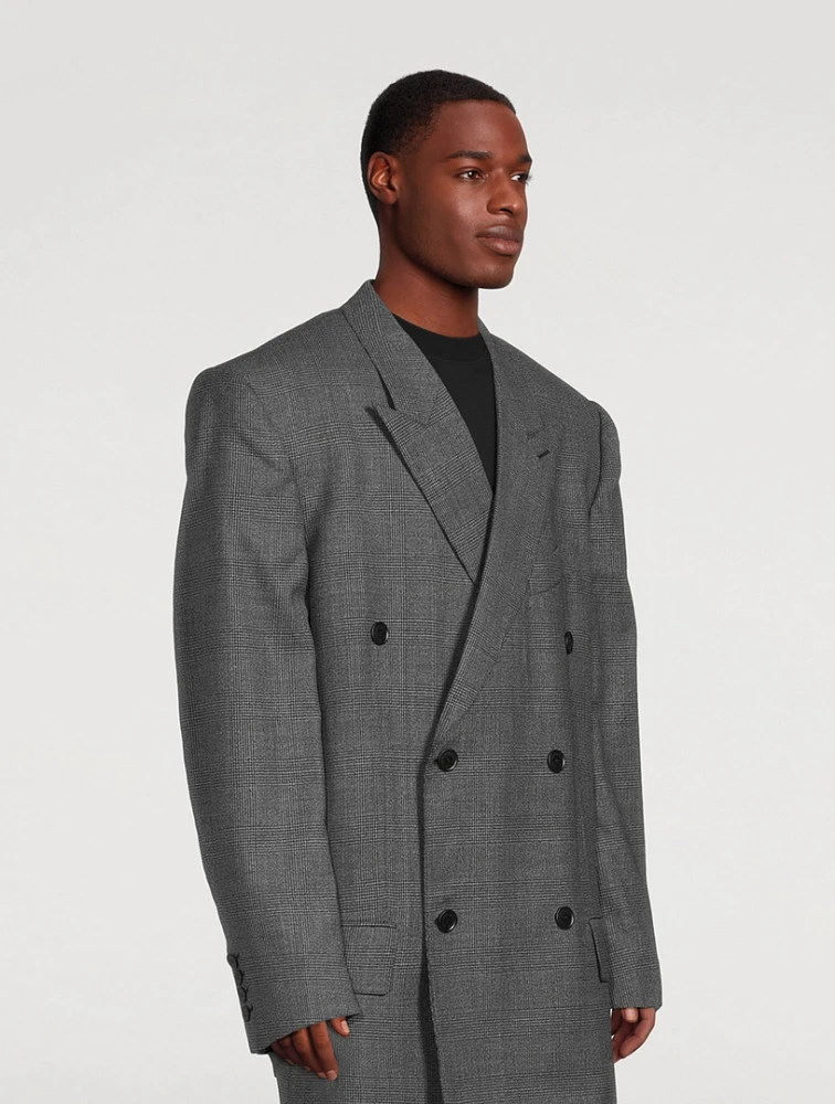 Wool Oversized Double-Breasted Jacket