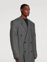 Wool Oversized Double-Breasted Jacket