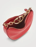 Mini VLOGO Moon Leather Shoulder Bag