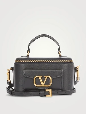 VLOGO Leather Top Handle Bag