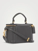 VLOGO Leather Top Handle Bag