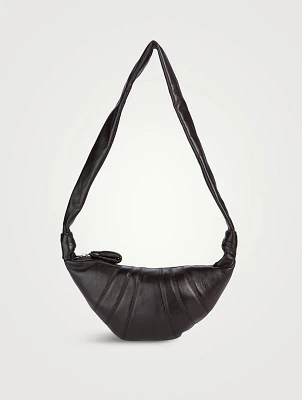 Small Croissant Leather Shoulder Bag