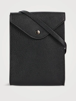 Enveloppe Leather Crossbody Pouch