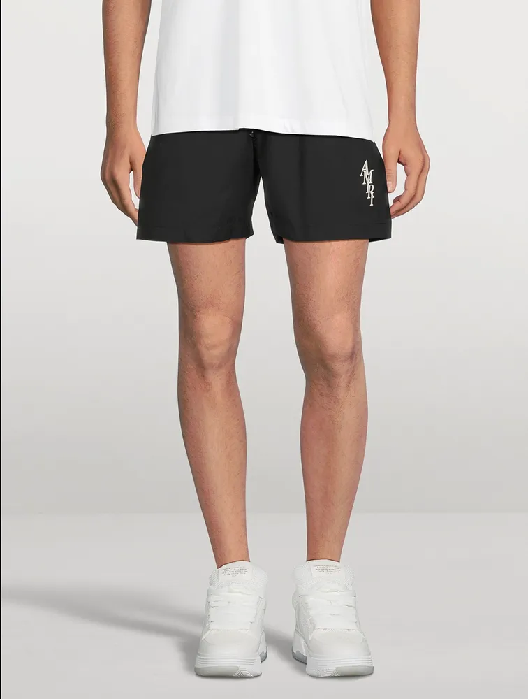 Vertical Stack Logo Swim Shorts