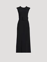 Belted Bias Midi Dress