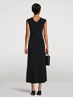 Belted Bias Midi Dress