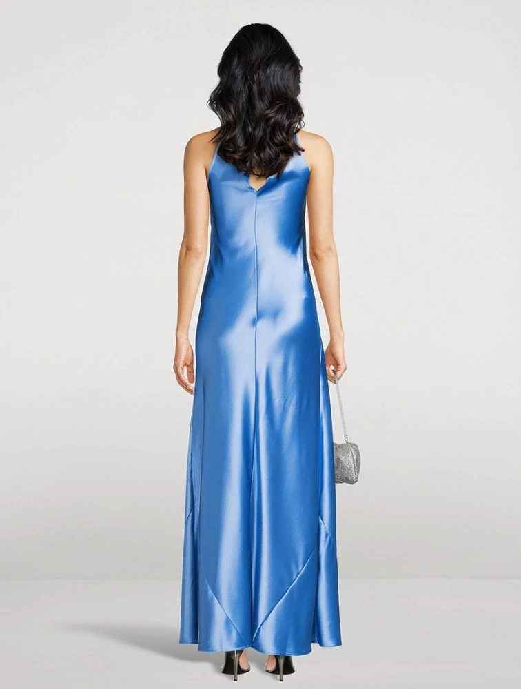 Portico Satin Halter Gown