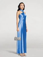 Portico Satin Halter Gown