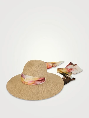 Cassidy Packable Fedora Hat With Scarf
