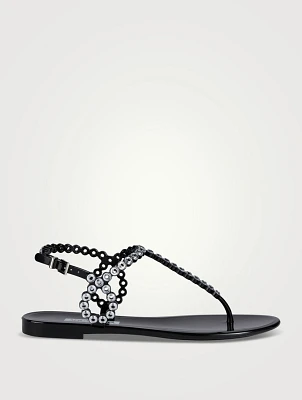 Almost Bare Crystal Jelly Thong Sandals