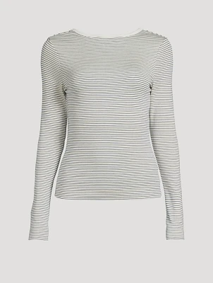 Carys Long-Sleeve T-Shirt Stripe Print