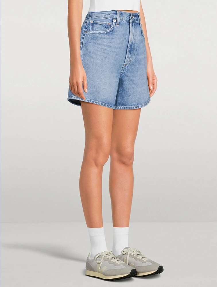 Stella High-Rise Denim Shorts