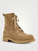 Clementine Suede Combat Boots