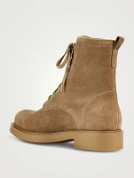 Clementine Suede Combat Boots