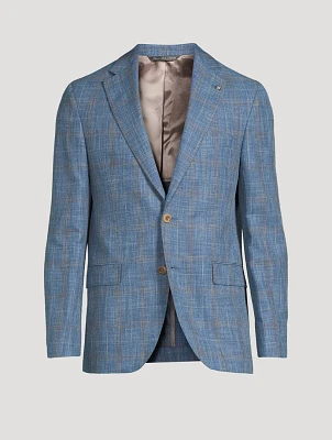 Midland Cotton and Wool Jacket Plaid Print