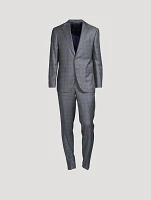 Wool Two-Piece Suit Plaid Print