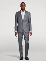 Wool Two-Piece Suit Plaid Print