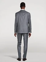 Wool Two-Piece Suit Plaid Print