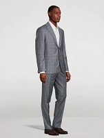 Wool Two-Piece Suit Plaid Print
