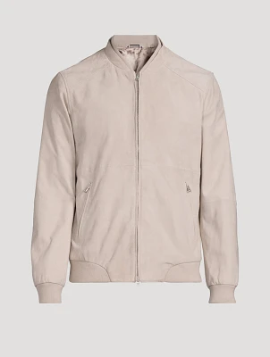 Suede Bomber Jacket