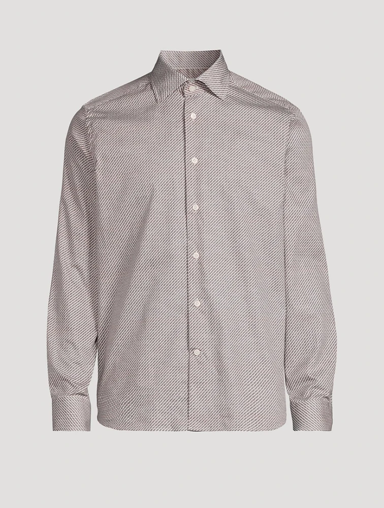 Landsdowne Cotton Shirt Geometric Print