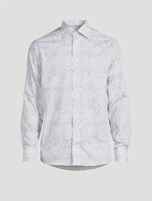 Slim Fit Paisley Cotton Tencel® Shirt