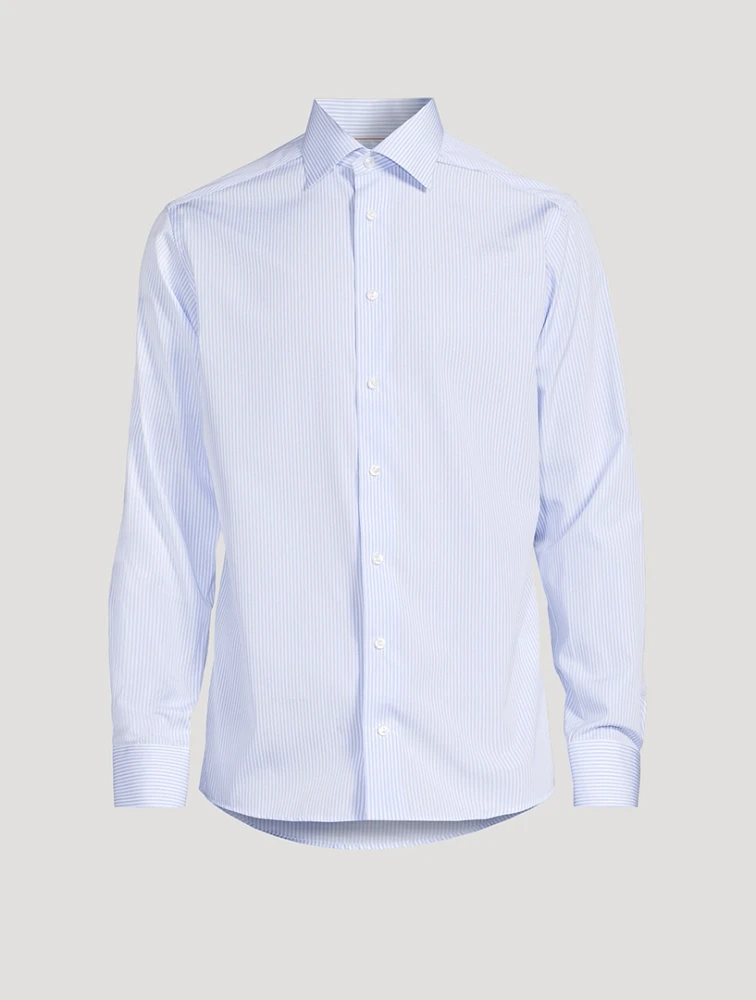 Slim Fit Bengal Striped Elevated Poplin Shirt