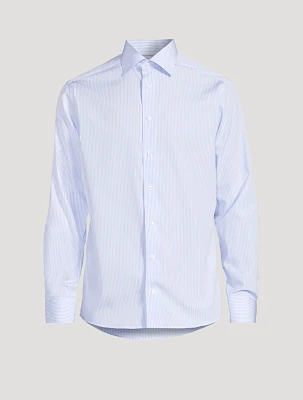 Slim Fit Bengal Striped Elevated Poplin Shirt