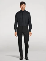 Slim Fit Twill Textured Evening Shirt