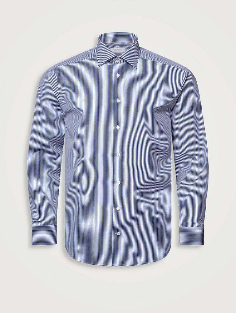 Contemporary Fit Bengal Stripe Elevated Poplin Shirt