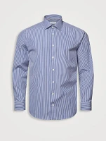 Contemporary Fit Bengal Stripe Elevated Poplin Shirt