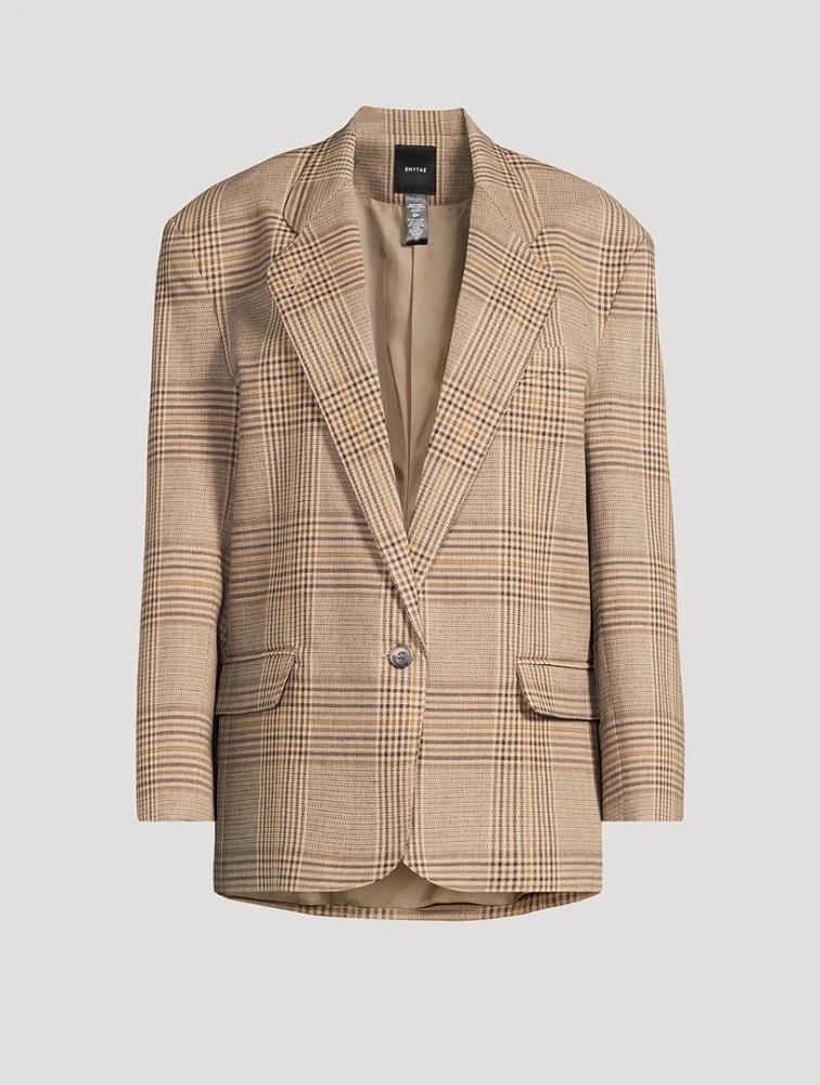 Oversized Glen Check Blazer