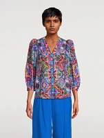Frontier Printed Cotton Blouse