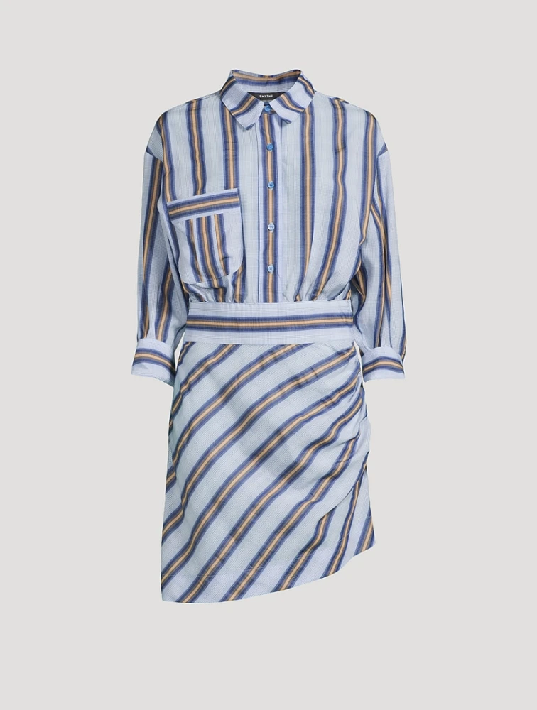 Shirt Dress Stripe Print