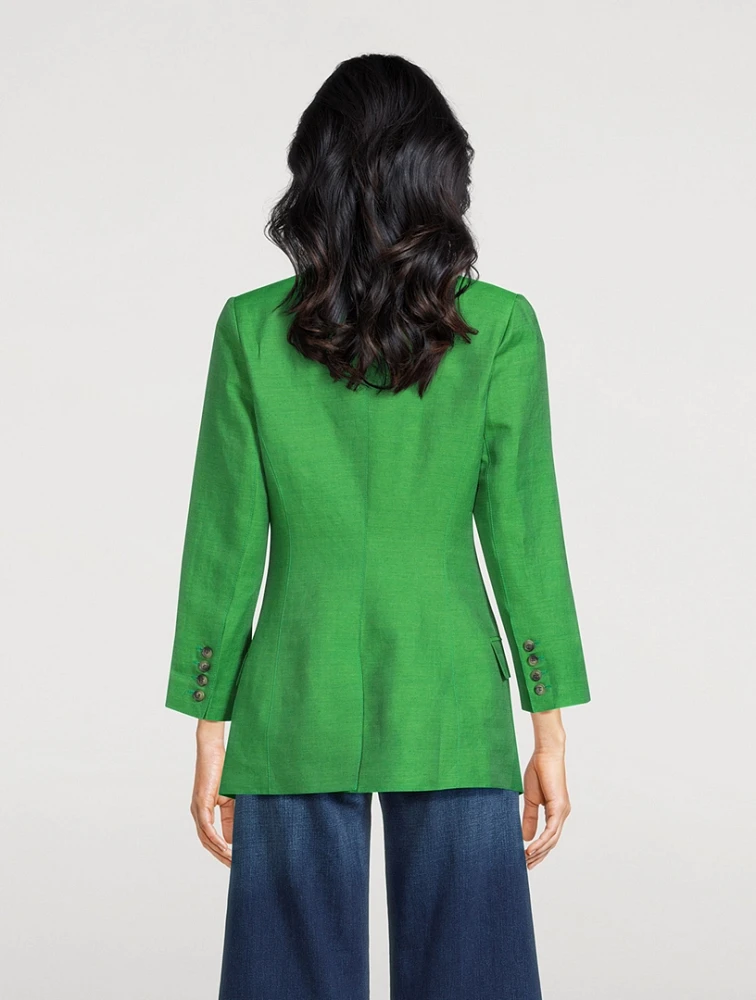 Not A Double-Breasted Blazer With Crop Sleeve