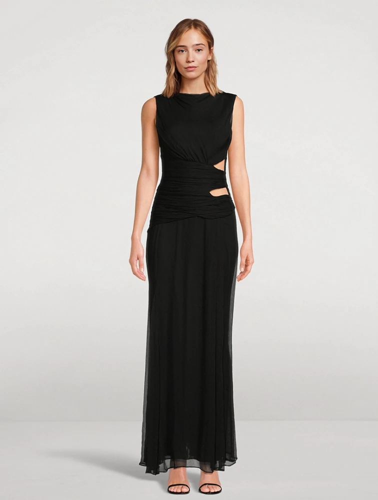 Claude Cut-Out Side-Split Long Dress