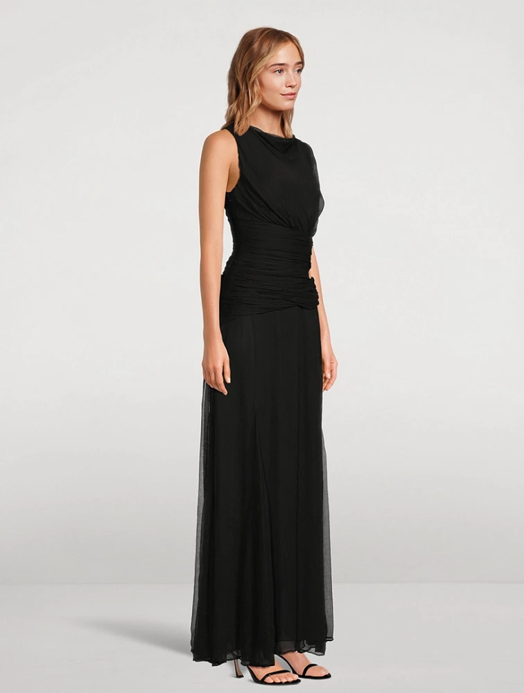 Claude Cut-Out Side-Split Long Dress