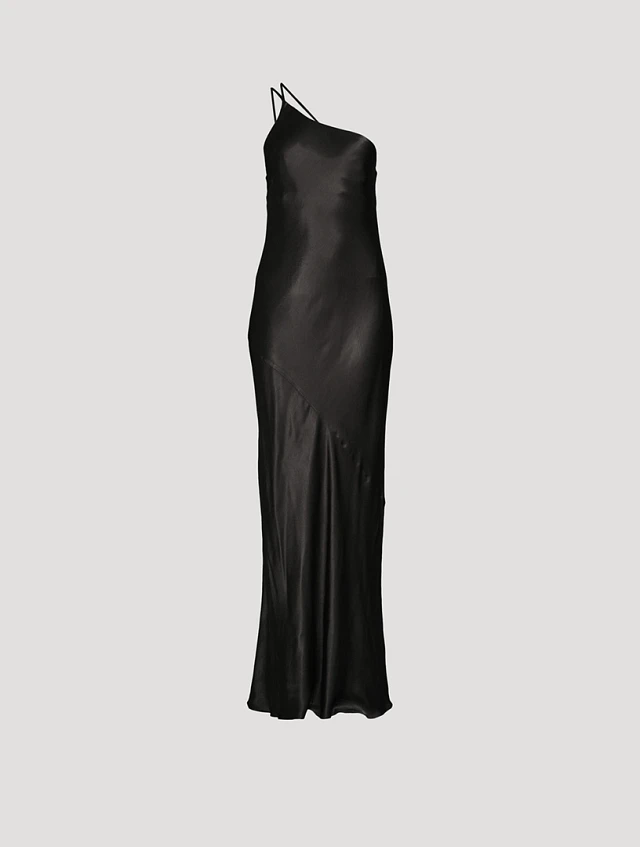 La Lune One-Shoulder Cowl Back Long Dress