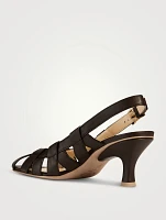 Leather Slingback Pumps