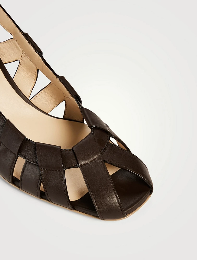 Leather Slingback Pumps