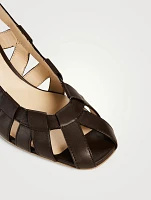 Leather Slingback Pumps