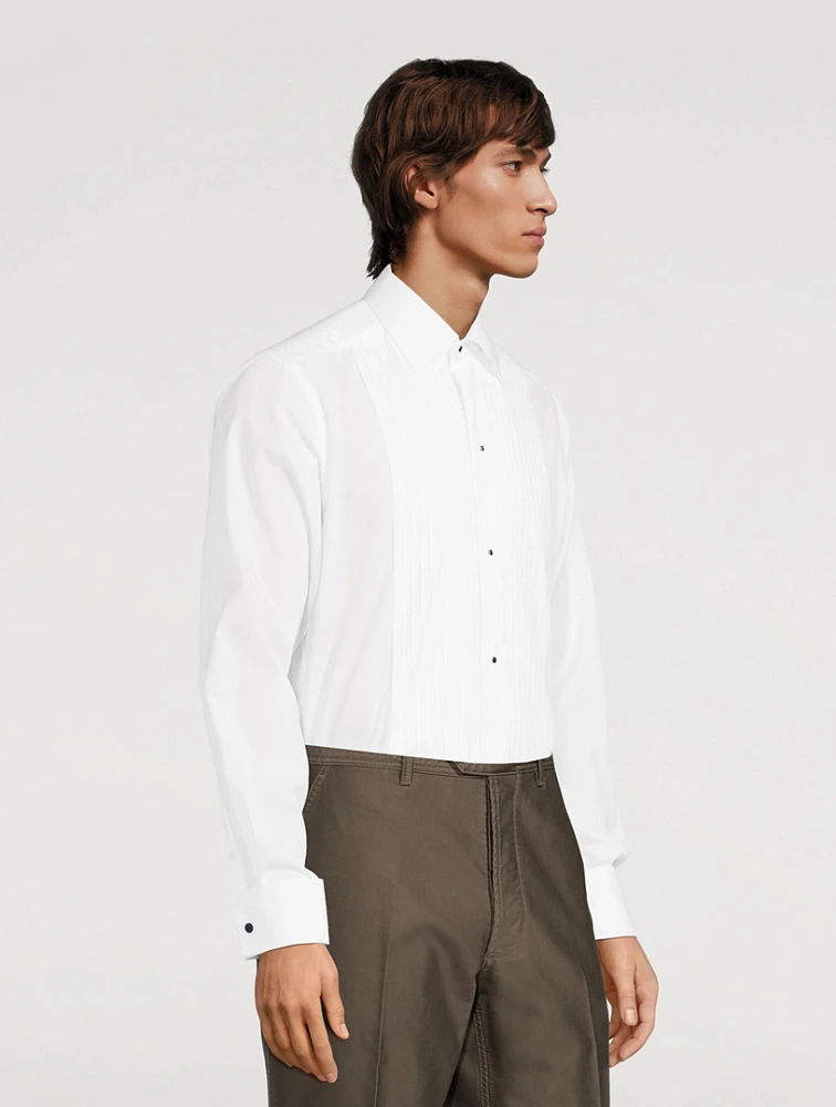 Contemporary Fit Pleated Bib Formal Shirt