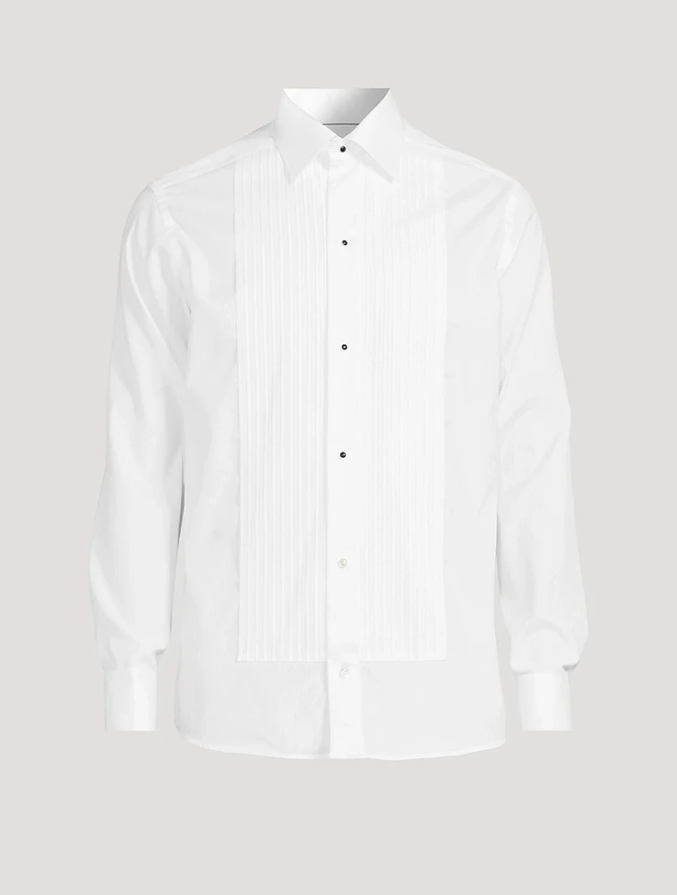 Slim Fit Pleated Bib Formal Shirt