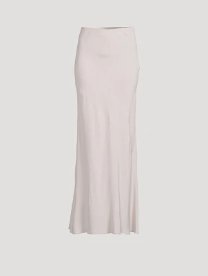 Bias-Cut Maxi Skirt