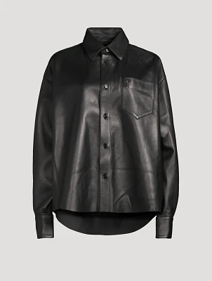 Leather Shirt Jacket