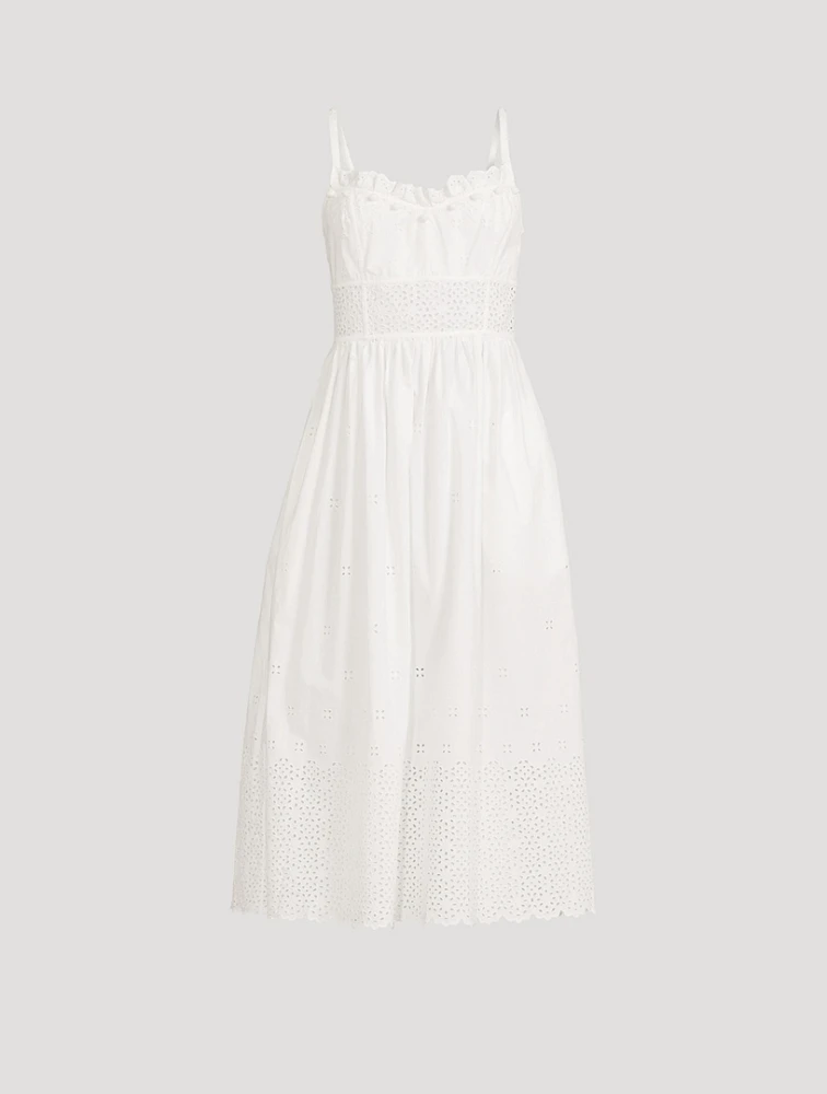 Celestia Eyelet Midi Dress